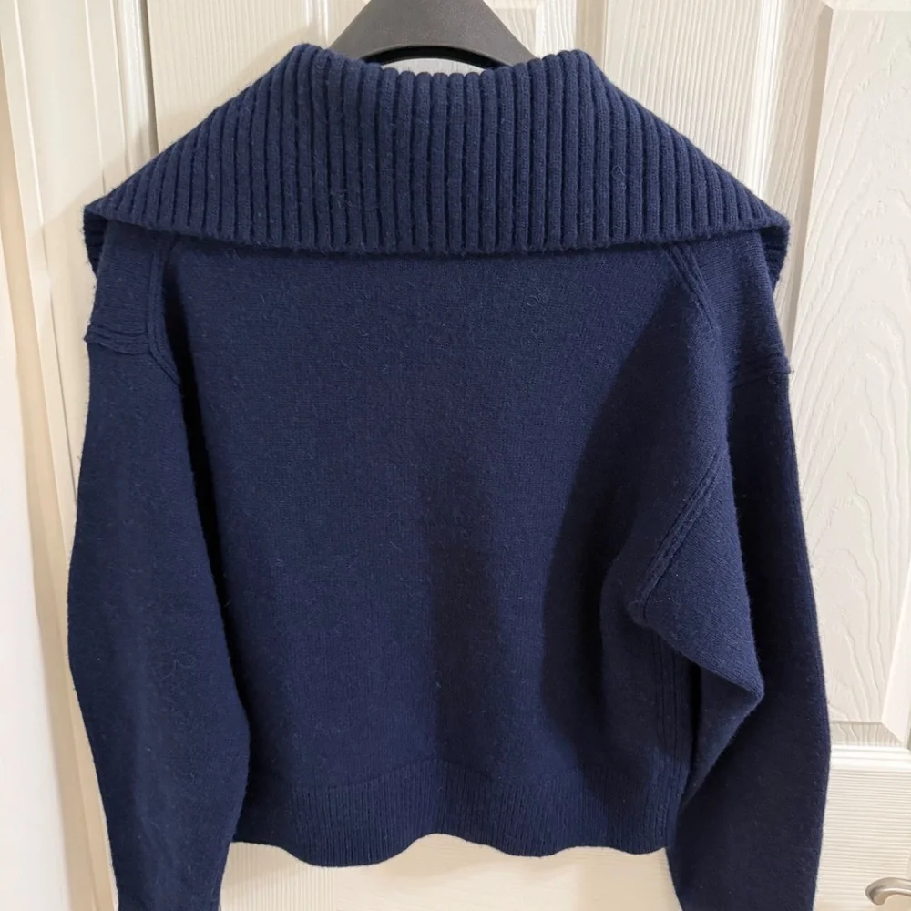 Maje Navy Cardigan Sweater Sz 2 - Picture 2 of 6